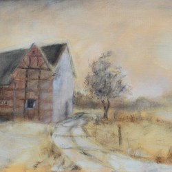 Kotten in Westerwiehe  2002  Acryl  40x80