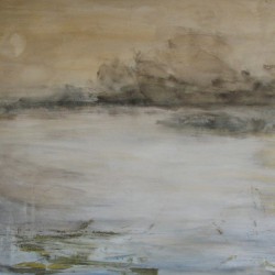 M  rkische Seenlandschaft  1999  Acryl   60x 120