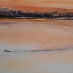 Abendrot  2014  Acryl  40x80