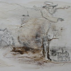 Die Sonne und der Mond  2011  Acryl  70 x150