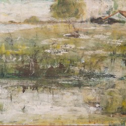 Haus am See 1997  Acryl  60x80