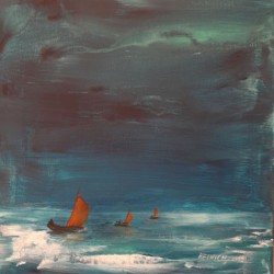 Hommage an Nolde  2019  Acryl    40x40