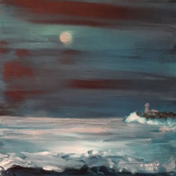 Meer in der Nacht  2019  40x40