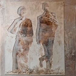 Spaziergang mit Durchblick  2019  Acryl  100x100