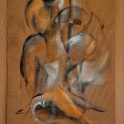 Verbunden  96 x 65  Acryl auf Holzplatte