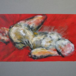 bewegter Akt   2000  Acryl        24x 40