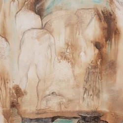 surrealer Farbverlauf  2019  Acryl  45x35